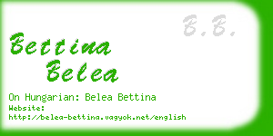 bettina belea business card